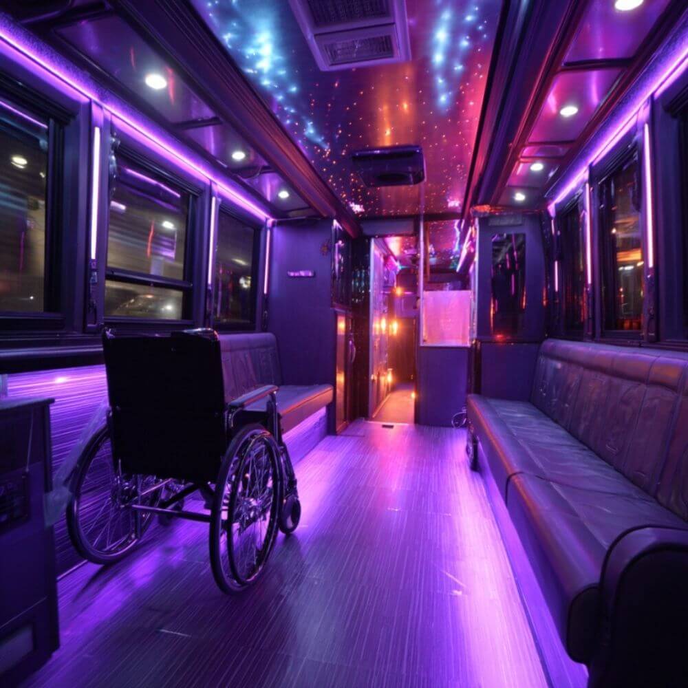 party bus with wheelchair lift